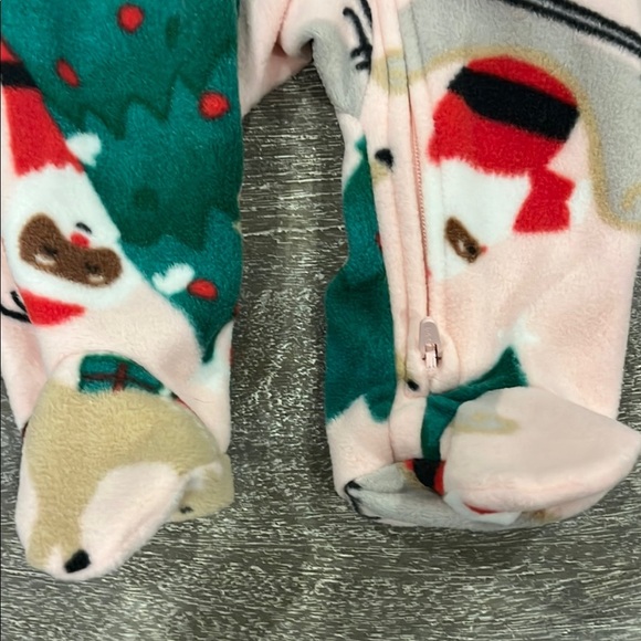NWT Carter’s Fleece Black Santa Footed Pajamas 3 months - Picture 3 of 8